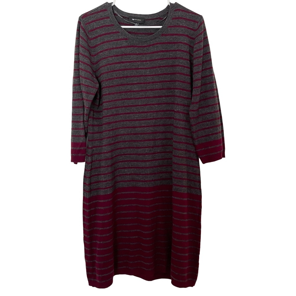 AB Studio Shift Dress Striped XL